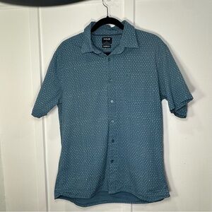 Hurley Men's Teal Polka Dot Button Down Shirt